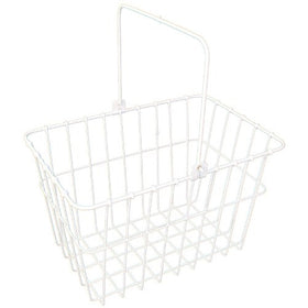 Wald Standard Bicycle Lift Off Basket, #133 White 14.5" x 9.5" x 9"