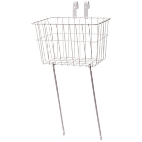 Wald 135 Front Grocery Bicycle Basket (14.5 x 9.5 x 9, White)