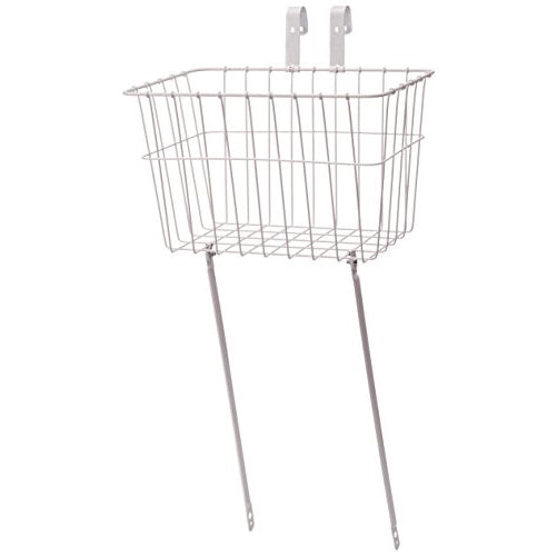 Wald 135 Front Grocery Bicycle Basket (14.5 x 9.5 x 9, White)