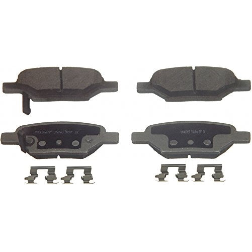 Wagner ThermoQuiet PD1033A Ceramic Disc Pad Set With Installation Hardware, Rear