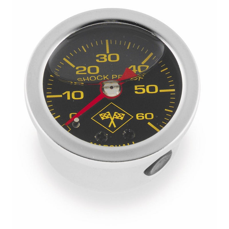 Bikers Choice Oil Pressure Gauge 0-60 PSI Silver SS for Harley