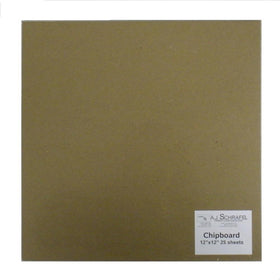 SPC Light Chipboard Sheets 12 x 12 Inches, 25 per Package (Tan-Chip-12-12)