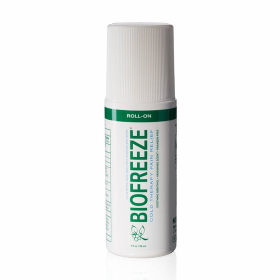 Biofreeze Pain Relief Gel for Arthritis, 3 oz. Roll-on Topical Analgesic, Fast Acting & Long Lasting Cooling Pain Reliever Cream for Muscle, Joint Pain, Back Pain, Original Green Formula, 4% Menthol