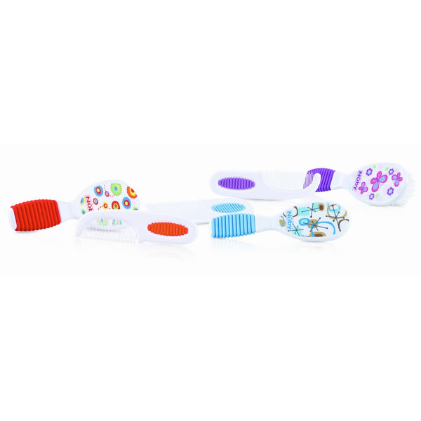 Nuby Brush and Comb Set, Colors May Vary