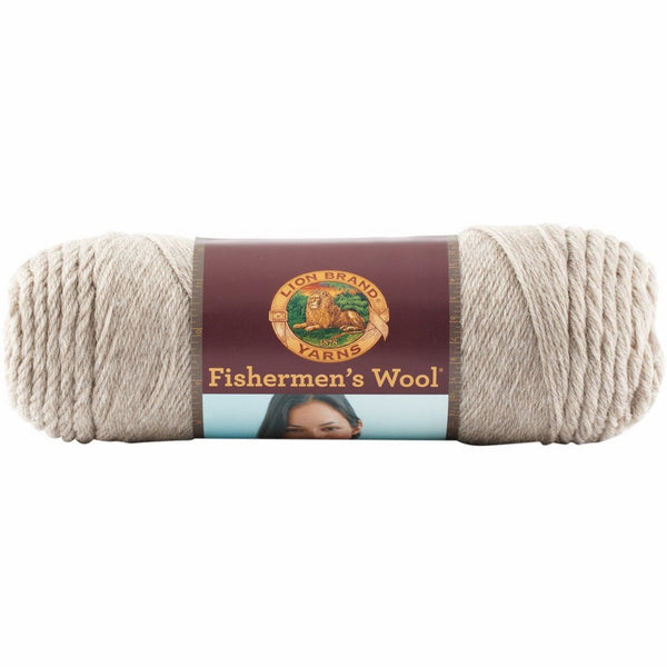 Lion Brand Yarn 150-123E Fishermen's Wool Yarn, Oatmeal