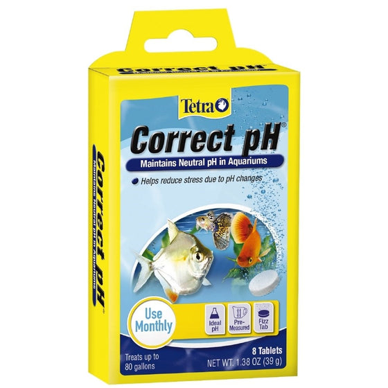 Tetra Correct pH Tablets for up to 80 Gallon Aquariums, 8-Count