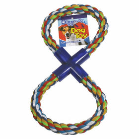 Boss Pet 03897 Digger's Multi-Colored Figure 8 Rope Tug Dog Toy