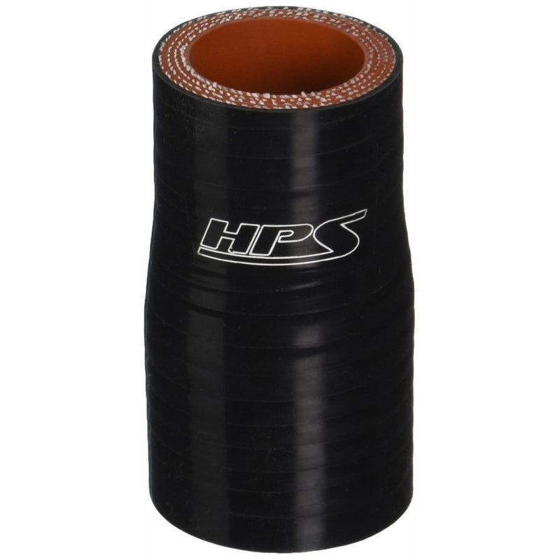 HPS HTSR-112-125-BLK Silicone High Temperature 4-ply Reinforced Reducer Coupler Hose, 100 PSI Maximum Pressure, 3" Length, 1.12" > 1-1/4" ID, Black