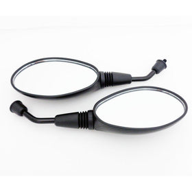 Universal Fit Adjustable Mirror Set - 8mm RH/RH Thread - Flat Black - Motorcycle Scooter (MYKM0064)