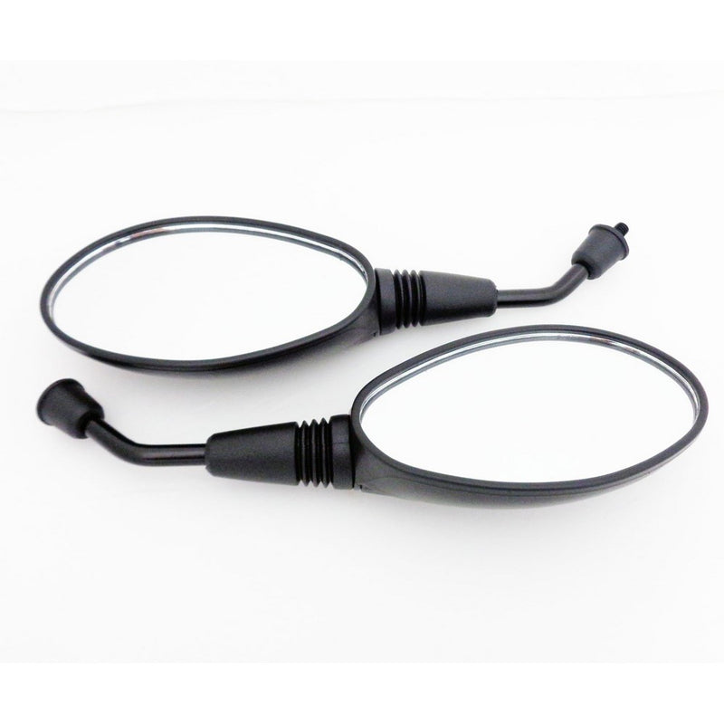 Universal Fit Adjustable Mirror Set - 8mm RH/RH Thread - Flat Black - Motorcycle Scooter (MYKM0064)