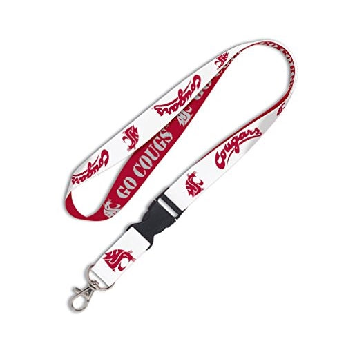 NCAA Washington State University 34816010 Lanyard with Detachable Buckle, 3/4"