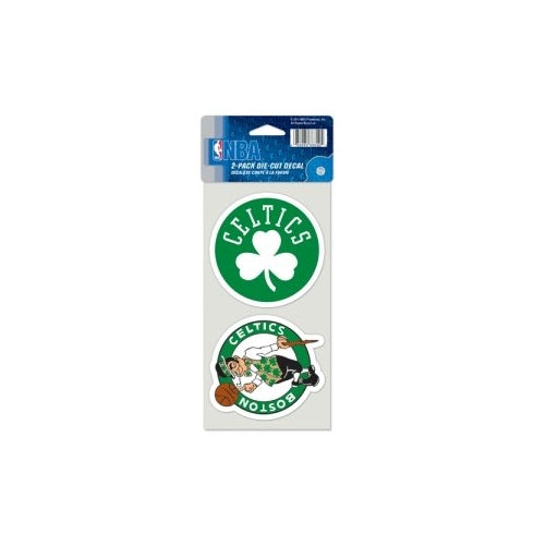 NBA Boston Celtics Perfect Cut Decal (Set of 2), 4" x 4"