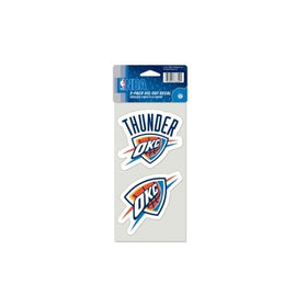 NBA Oklahoma City Thunder Perfect Cut Decal (Set of 2), 4" x 4"