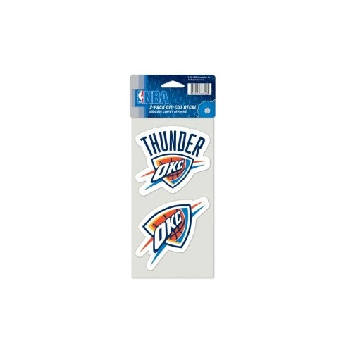 NBA Oklahoma City Thunder Perfect Cut Decal (Set of 2), 4" x 4"