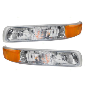 Driver and Passenger Park Signal Side Marker Lights Lamps Replacement for Chevrolet Pickup Truck SUV 15199558 15199559
