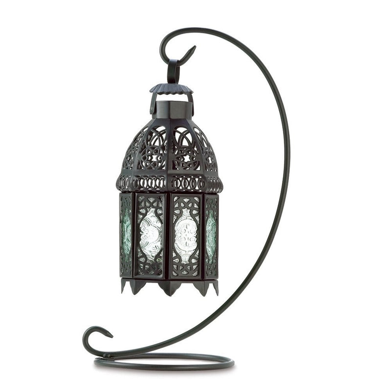 Gifts & Decor Moroccan Tabletop Lantern Ornate Metal Candle Holder