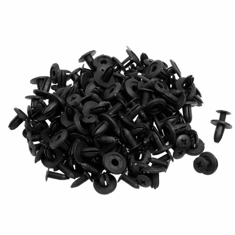 100 Pcs Car Fender Push in Type Plastic Rivets Fastener 15 x 12 x 6mm