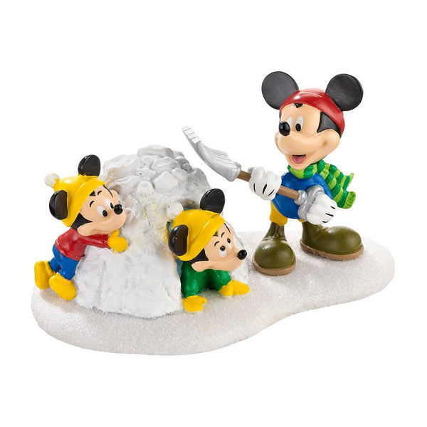 Department 56 Disney Village Snow Fort Fun Village Accessory, 2.25 inch