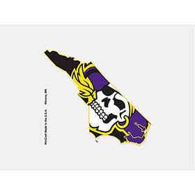 East Carolina Pirates Official NCAA 4 inch x 4 inch Die Cut Car Decal by Wincraft