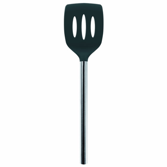 Tovolo Silicone Slotted Turner - Charcoal