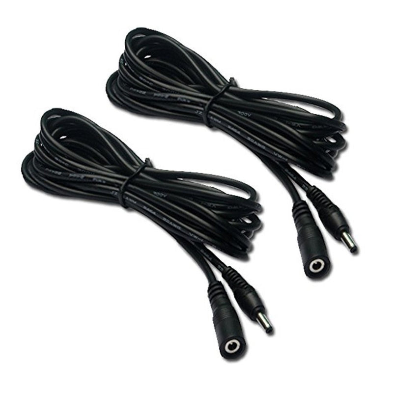 Universal Extension Cable 10FT compatible for indoor IP Camera Foscam FI8918W FI8910W FI8916W Power Ac Adapter 10ft 2-Pack Black