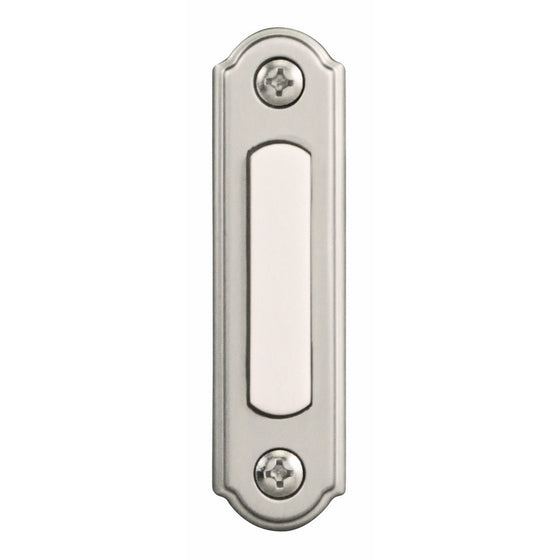 Heath Zenith SL-256-02 Push Button, Satin Nickel