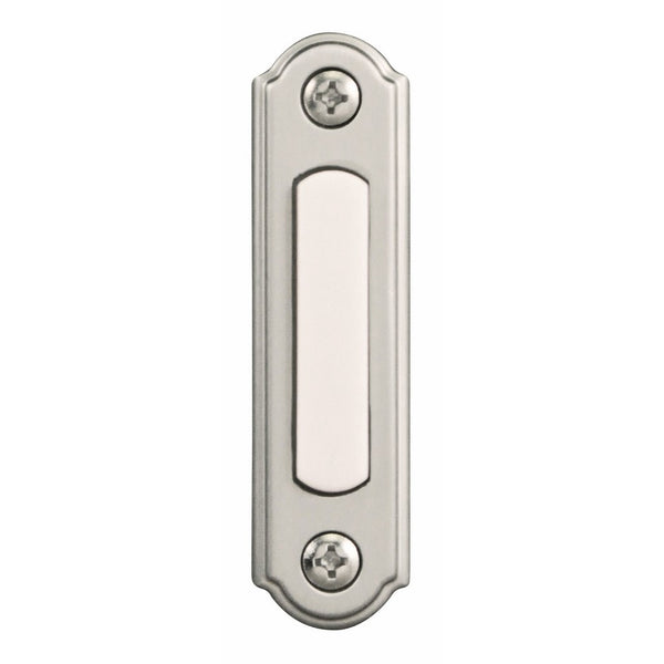 Heath Zenith SL-256-02 Push Button, Satin Nickel