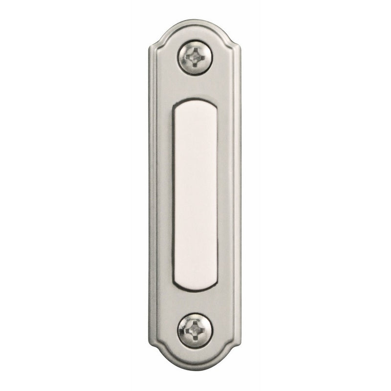 Heath Zenith SL-256-02 Push Button, Satin Nickel