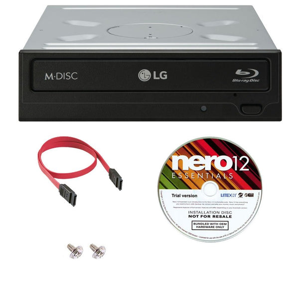 LG 14x WH14NS40 Internal Blu-ray Writer Bundle with Nero Essentials Burning Software and Cable Accessories