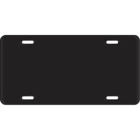 Chroma 001438 Black Blank Metal Tag License Plate