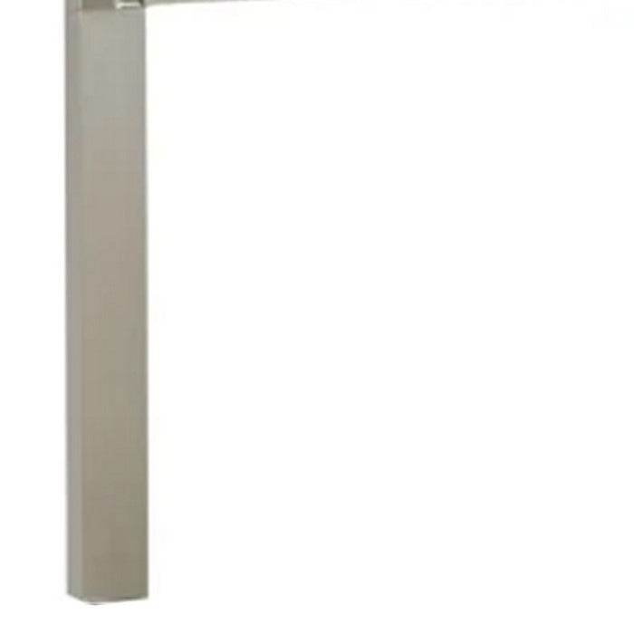 Crystal Tufted Leatherette Queen Panel Headboard, Gray and Silver