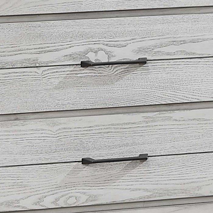 6 Drawers Wooden Frame Dresser with Bracket Legs, Antique White