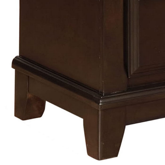 10 Drawers Wooden Frame Dresser with Hexagonal Pulls, Cherry Brown