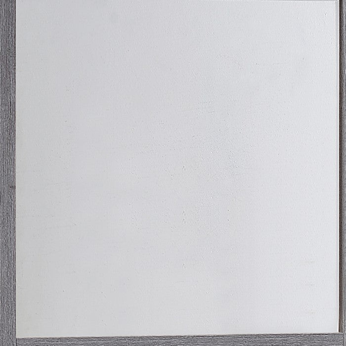 Rectangular Wood Encased Dresser Top Mirror, Gray and Silver - BM215160