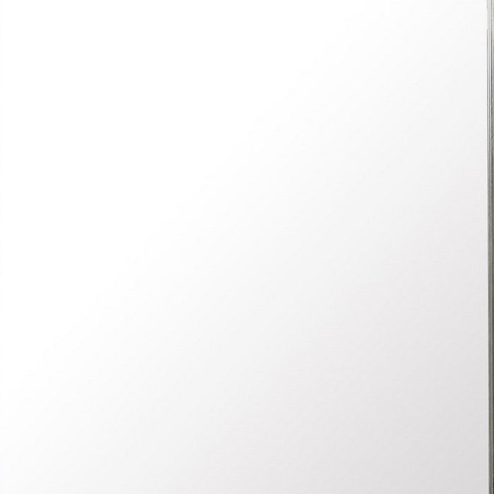 Rectangular Molded Wooden Frame Dresser Top Mirror, Gray and Silver - BM215169