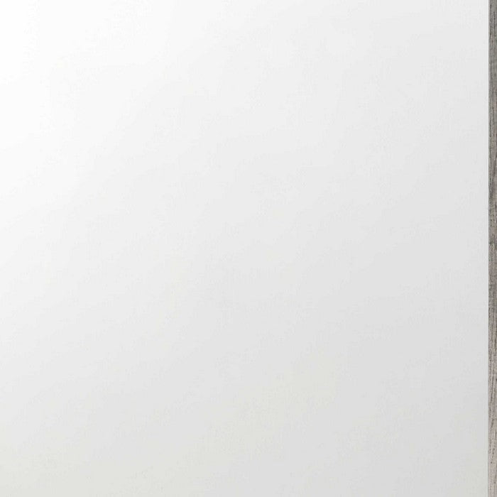Rectangular Wooden Dresser Top Mirror with Grains, Gray and Silver - BM215176