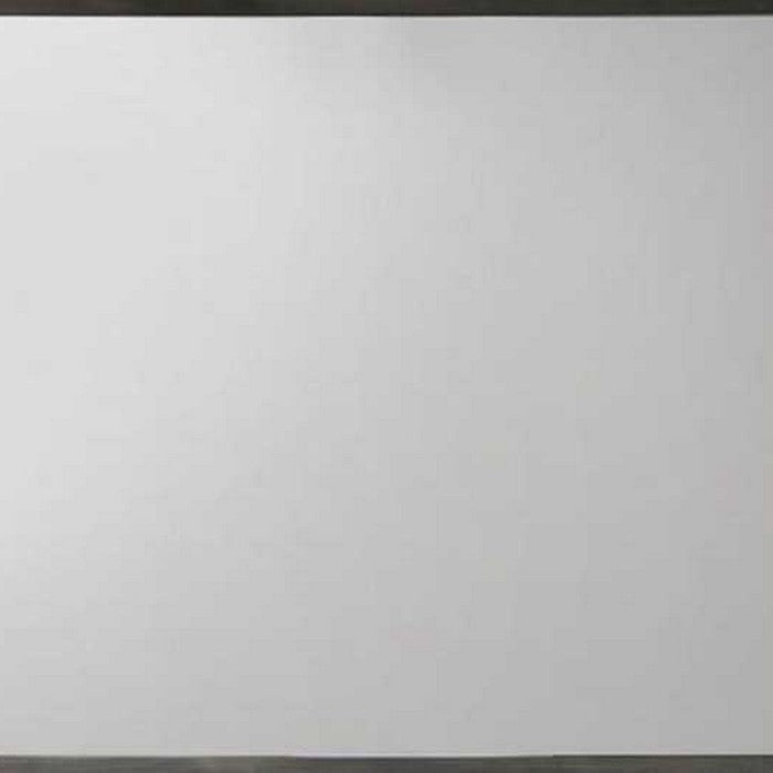 Rectangular Grained Wooden Frame Dresser Top Mirror, Gray and Silver