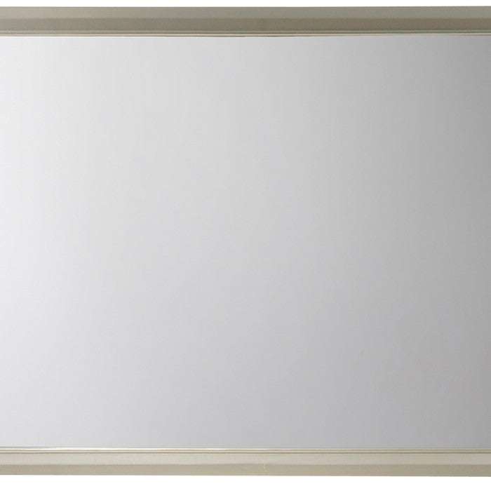 Rectangular Wood Encased Dresser Top Mirror, Champagne Silver - BM215211