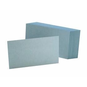 Oxford Blank Color Index Cards, 3" x 5", Blue, 100 Per Pack (7320 BLU)
