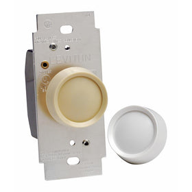 Leviton 6602-IW Trimatron 600W Incandescent Rotary Dimmer, Single Pole, White/Ivory
