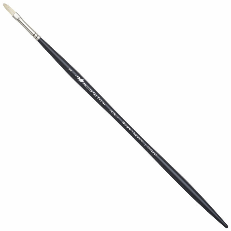 Winsor & Newton Artists' Oil Brush - Filbert (Long Handle) - Size #1