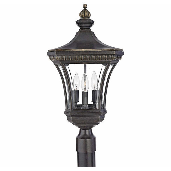 Quoizel DE9256IB 3-Light Devon Outdoor Lantern in Imperial Bronze