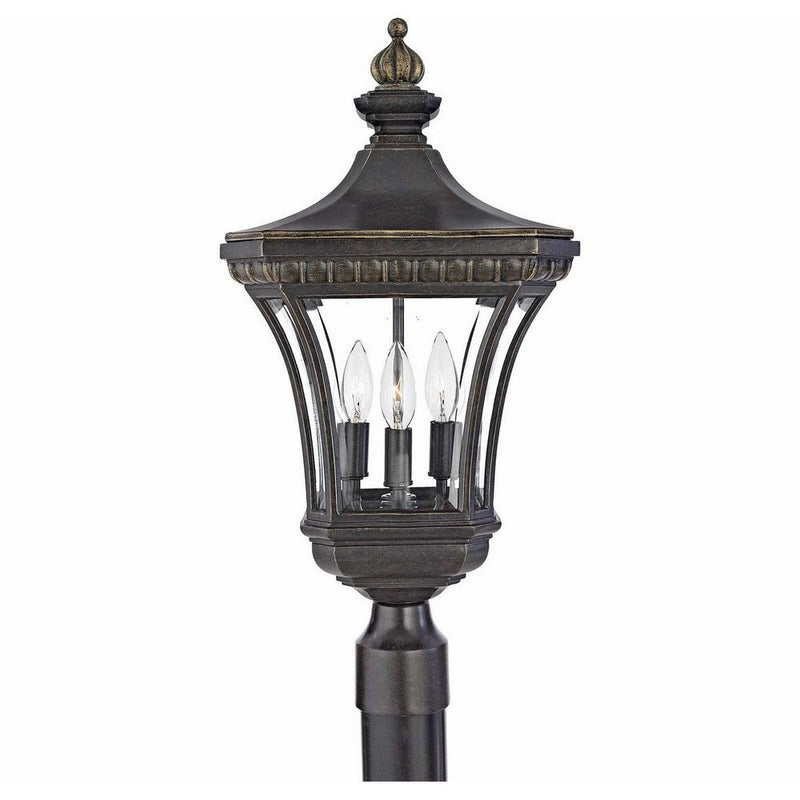 Quoizel DE9256IB 3-Light Devon Outdoor Lantern in Imperial Bronze