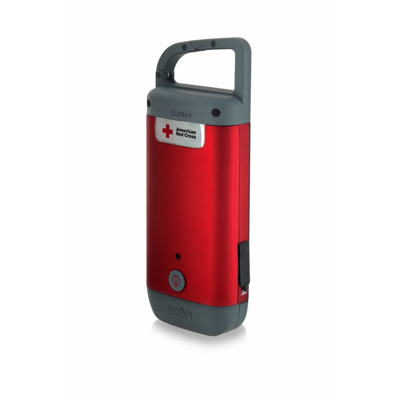 The American Red Cross Clipray crank-powered, clip-on flashlight and smartphone charger, ARCCR100R-SNG