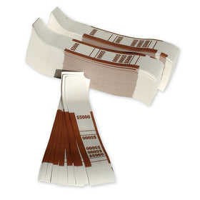 The Coin-Tainer Co. $5000 Currency Band, Brown, 1000 count (405000)