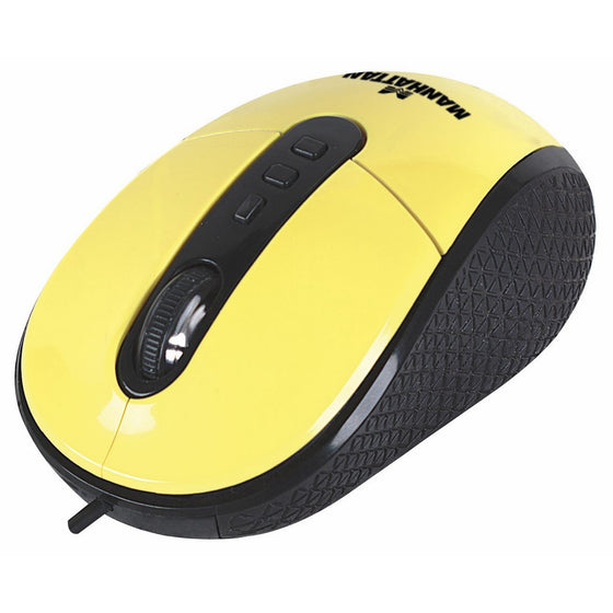 Manhattan USB 1.1 RightTrack Mouse - Yellow (177689)