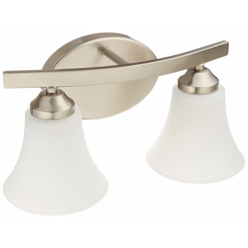 Progress Lighting P2009-09 Adorn Collection 2-Light Vanity Fixture, Brushed Nickel