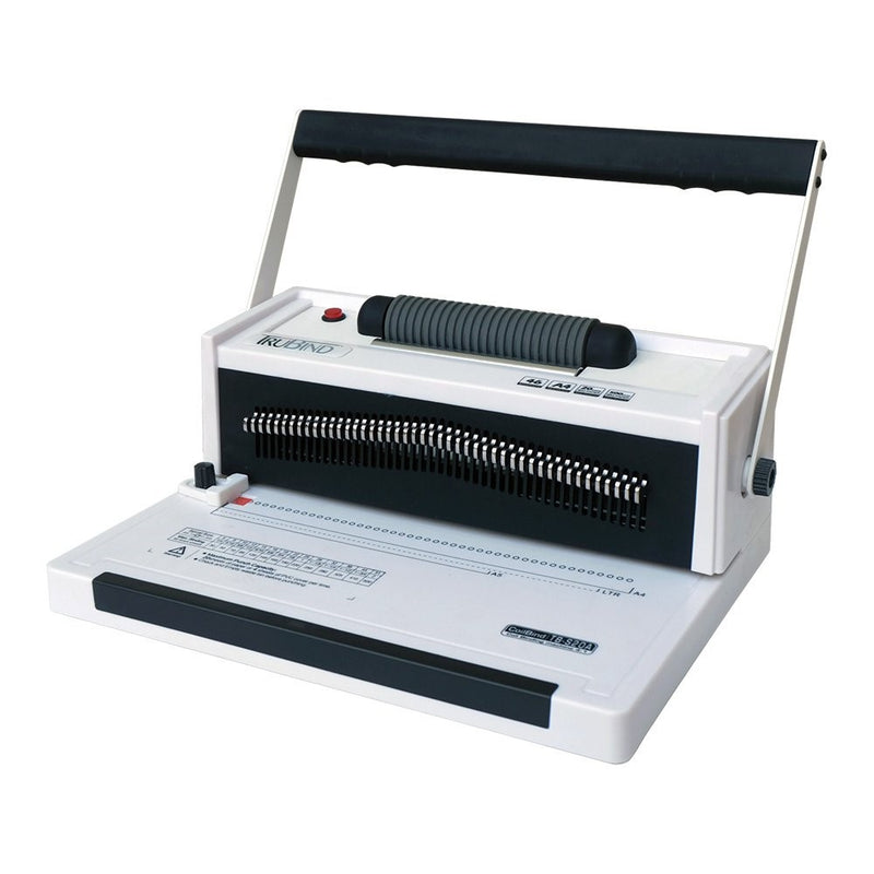 TruBind Coil-Binding Machine - With Electric Coil Inserter - TB-S20A - Professionally Bind Books and Documents - Office or Home Use - Adjustable Hole-Punching and Paper-Size Settings