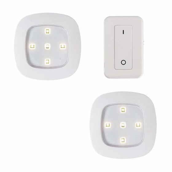 Light It! By Fulcrum 30022-308, Wireless Remote Control LED Lights, 4 Inch, White, 3 Piece Set