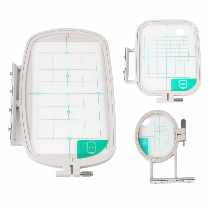 3-Piece Embroidery Hoop Set for Brother Embroidery Machines - SE400 SE425 PE500 LB6800 ---- SE270D SE350 SE400 PE-300S PE-400D PE500 HE-120 HE-240 LB-6770 LB-6800PRW 500D 900D 950D SB7050E